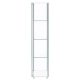 Bellatrix - 4-Shelf Clear Glass Curio Cabinet by CoasterEveryday | Bel Furniture