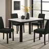 Resia - Dining Room Set White 5 Pc. Table, 4 Chairs by Crown Mark | Bel Furniture