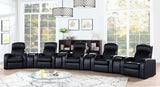 Cyrus - Upholstered Track Arm Recliner - Black