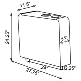 Toohey Upholstered Home Theater Storage Wedge Console Black