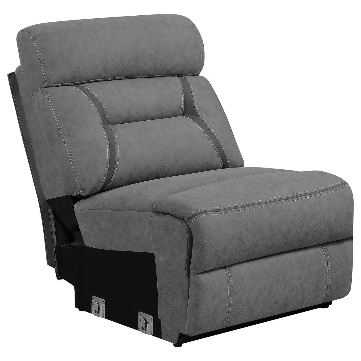 Higgins Upholstered Armless / Wedge Chair Grey