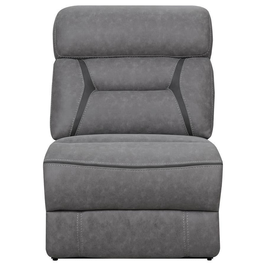 Higgins Upholstered Armless and Wedge Chair Grey
