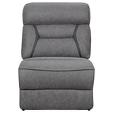 Higgins Upholstered Armless / Wedge Chair Grey