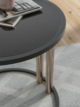 Hannerly - Occasional Table Set (Set of 3) - Black / Gold Finish