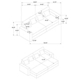 Jacana - Corduroy Upholstered Dual Power Chaise Sofa