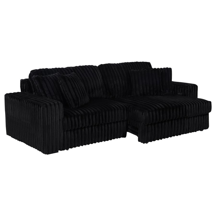 Jacana - Corduroy Upholstered Dual Power Chaise Sofa