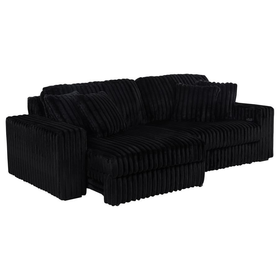 Jacana - Corduroy Upholstered Dual Power Chaise Sofa