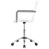 Amaturo - Acrylic Adjustable Home Office Desk Chair - Clear by CoasterEssence | Bel Furniture