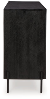 Vallisburg - Black / Natural - Accent Cabinet by Signature Design by Ashley® | Bel Furniture
