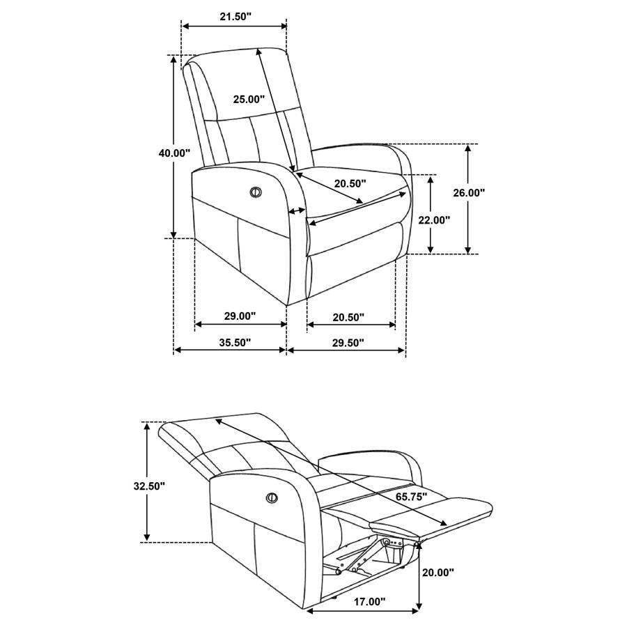 Grant - Upholstered Power Recliner Chair