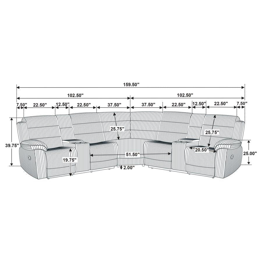Atkinson - Upholstered Reclining Sectional Sofa
