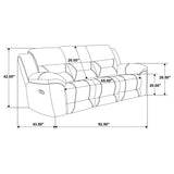 Gilson - Chenille Upholstered Reclining Sofa - Gray