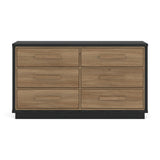Kozmour - Six Drawer Dresser - Black / Brown