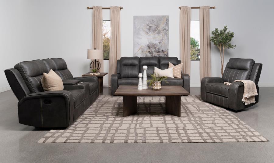 Raelynn - Upholstered Track Arm Recliner