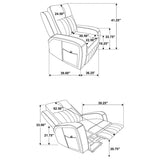 Raelynn - Upholstered Track Arm Recliner