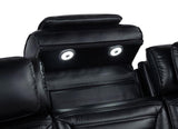 Zuma - Faux Leather Dual Power LED Sofa Set