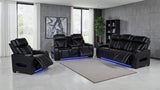 Zuma - Faux Leather Dual Power LED Sofa Set