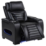 Zuma - Faux Leather Dual Power LED Sofa Set