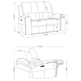 Brickston - Triple Power Reclining Loveseat