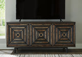 Fair Ridge - Distressed Black - Accent Cabinet by Signature Design by Ashley® | Bel Furniture