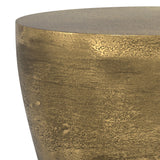 Cavan - Cast Aluminum Side Table - Antique Brass by Simpli-Home | Bel Furniture