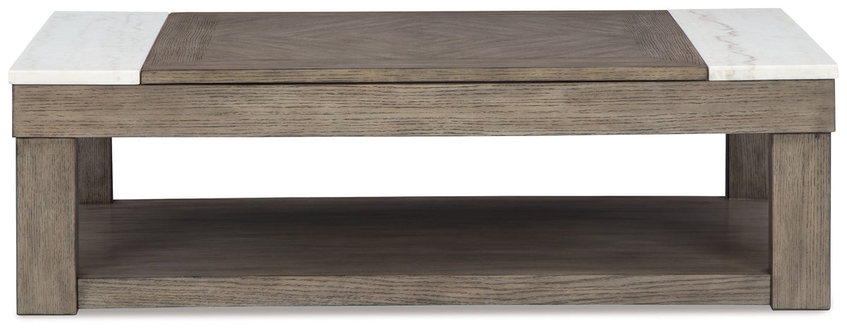Loyaska - Grayish Brown / White - Lift Top Cocktail Table by Signature Design by Ashley® | Bel Furniture