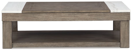 Loyaska - Grayish Brown / White - Lift Top Cocktail Table by Signature Design by Ashley® | Bel Furniture
