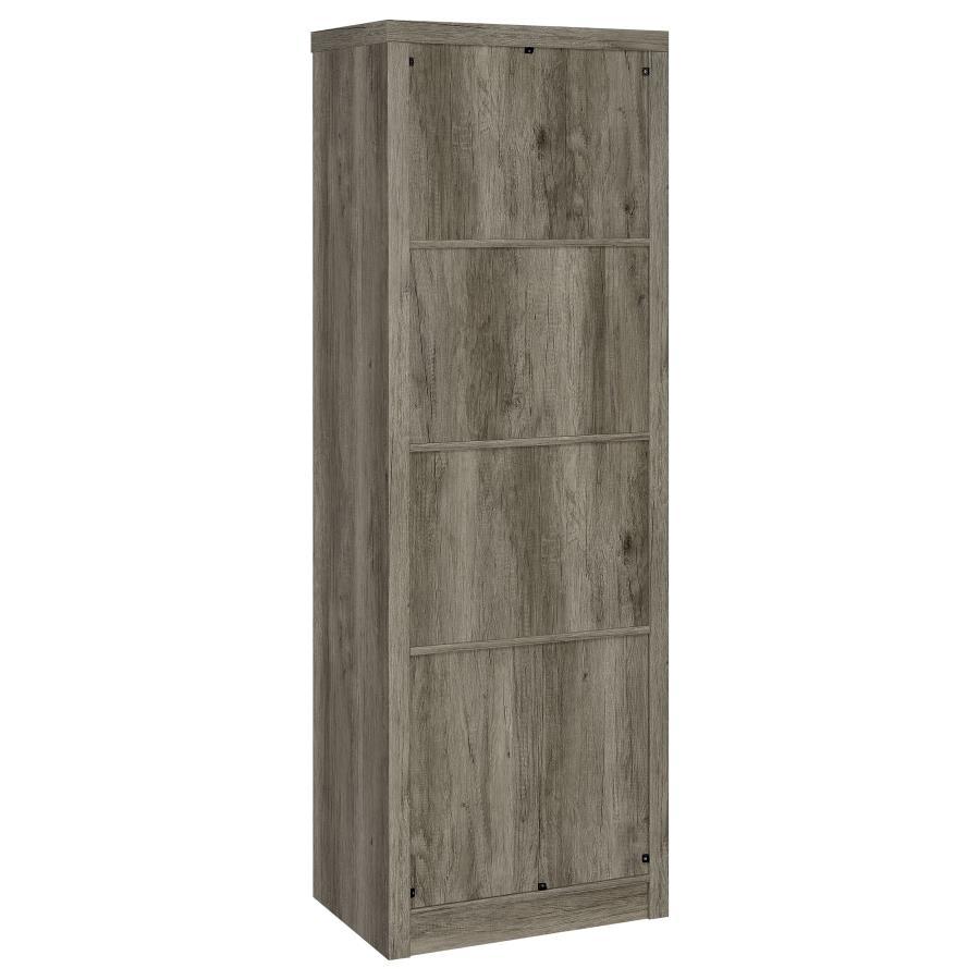 Burke - 3-Shelf Engineered Wood Media Tower - Gray Driftwood by Coaster Fine Furniture | Bel Furniture
