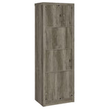 Burke - 3-Shelf Engineered Wood Media Tower - Gray Driftwood by Coaster Fine Furniture | Bel Furniture
