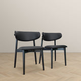 Korb - Dining Chair (Set of 2) - Black by Ashcroft Furniture | Bel Furniture