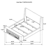 Preston - Upholstered Audio Flame Visualizer Bed by Coaster Fine Furniture | Bel Furniture