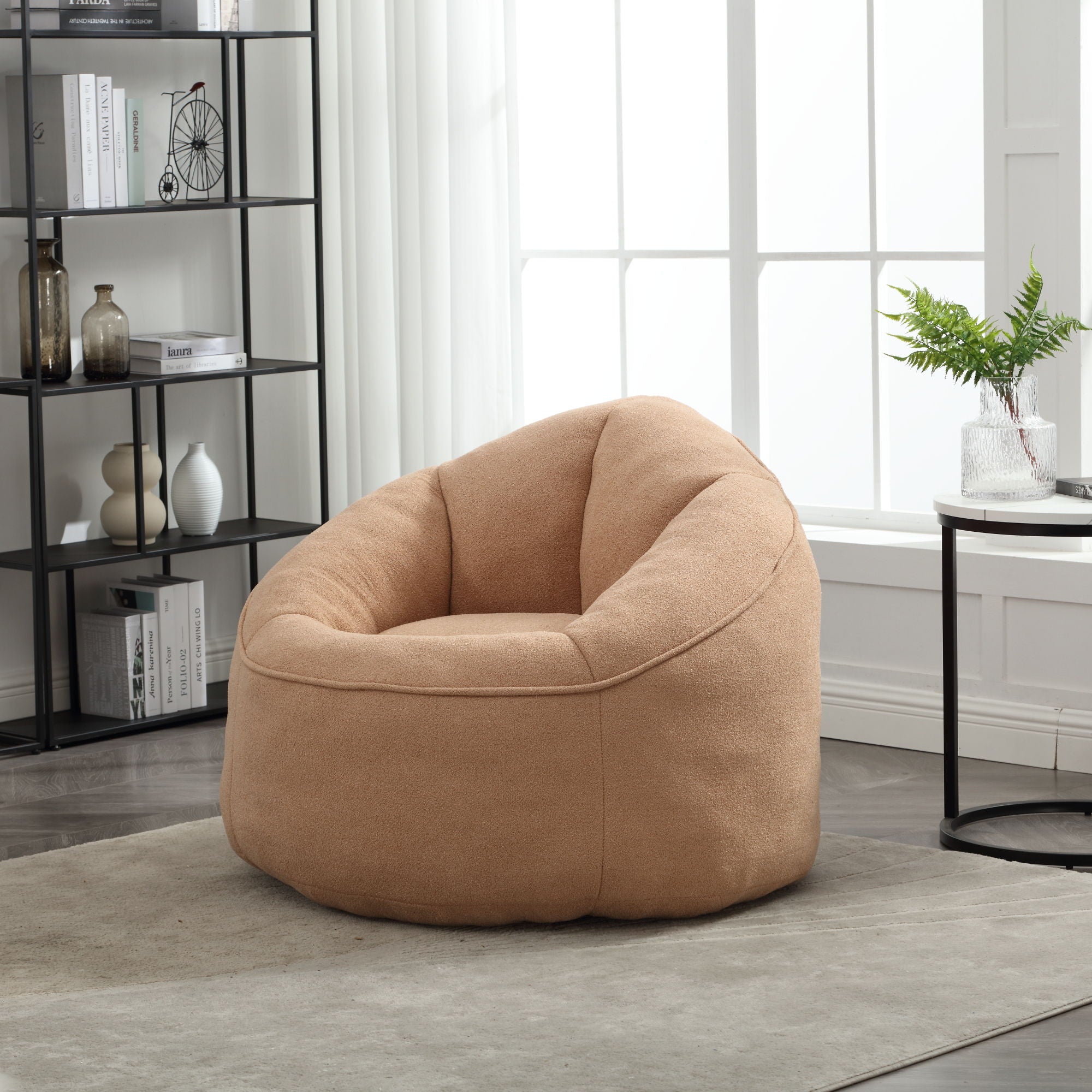 Bedding Bean Bag Sofa Chair High Pressure Foam Bean Bag Chair Adult Material With Padded Foam Padding Compressed Bean Bag With Footrest