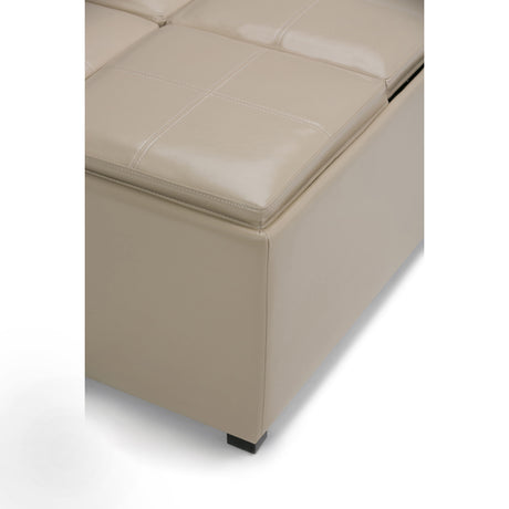 Avalon - Square Coffee Table, Storage Ottoman by Simpli-Home | Bel Furniture