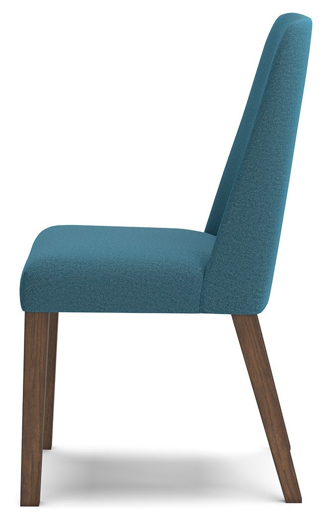 Lyncott - Blue / Brown - Dining Uph Side Chair (Set of 2)