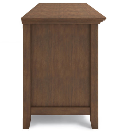 Amherst - Wide TV Media Stand - Rustic Natural Aged Brown by Simpli-Home | Bel Furniture