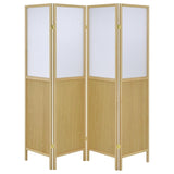 Mattison - 4-Panel Room Divider Folding Shoji Screen by Coaster Fine Furniture | Bel Furniture