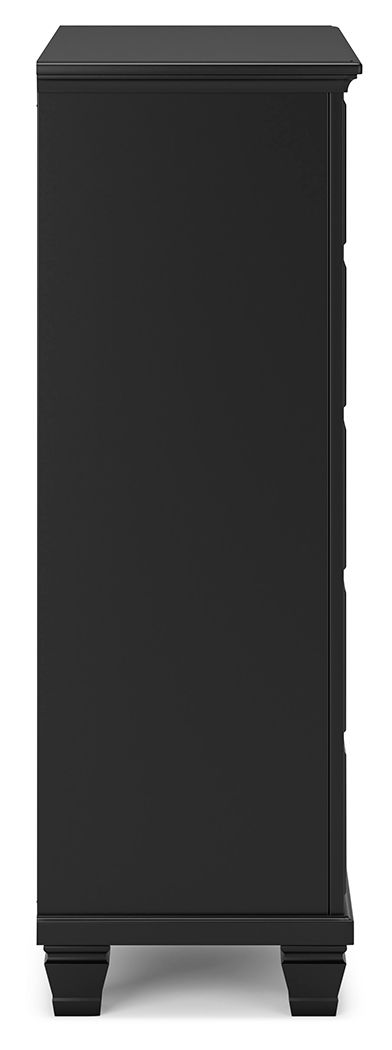 Lanolee - Black - Five Drawer Chest by Signature Design by Ashley® | Bel Furniture