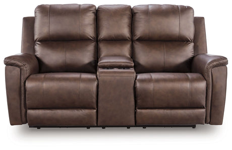 Bleckley - Power Reclining Loveseat With Console / Adjustable Headrest