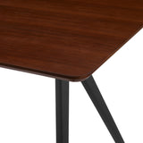 Contemporary V Leg Veneer Dining Table - Dark Walnut by Walker Edison | Bel Furniture