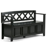 Amherst - Handcrafted Entryway Storage Bench Black by Simpli-Home | Bel Furniture