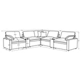 Collins - 7-Piece Modular Power Reclining Sectional