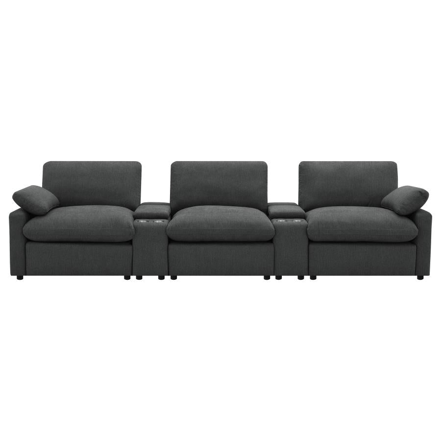 Collins - 5-Piece Power Reclining Home Theater Seating