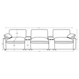 Collins - 5-Piece Power Reclining Home Theater Seating