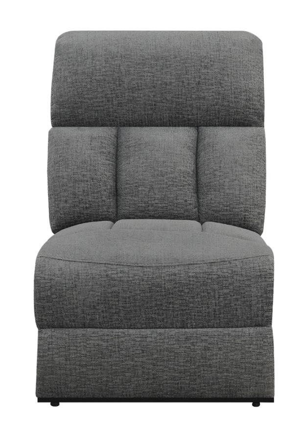 Bahrain Upholstered Sectional Piece Charcoal