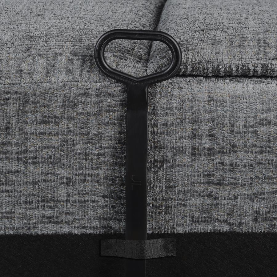 Bahrain Upholstered Sectional Piece Charcoal