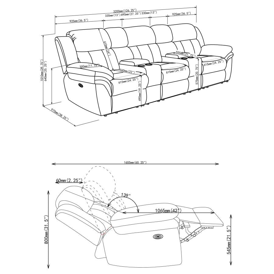 Bahrain - Upholstered Home Theater Seating