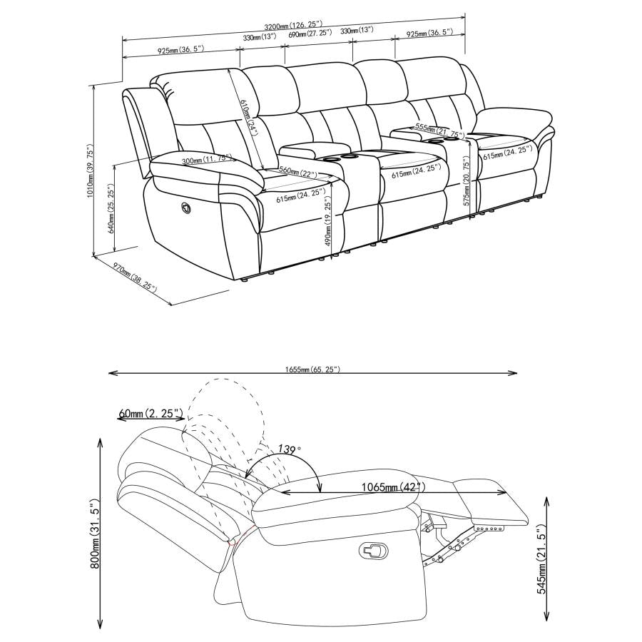 Bahrain - Upholstered Home Theater Seating