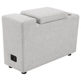Upholstered Modular Storage Console Dark Grey