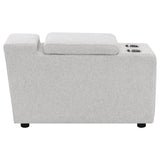 Upholstered Modular Storage Console Dark Grey