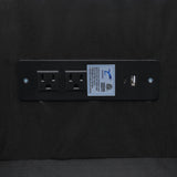 Upholstered Modular Storage Console Dark Grey